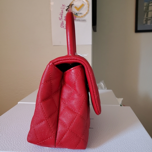 Chanel coco handle red caviar gold hw mini bag - Picture 14 of 15